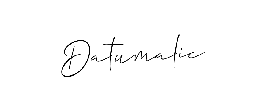 How to make Datumalic name signature. Use Allison_Script style for creating short signs online. This is the latest handwritten sign. Datumalic signature style 2 images and pictures png