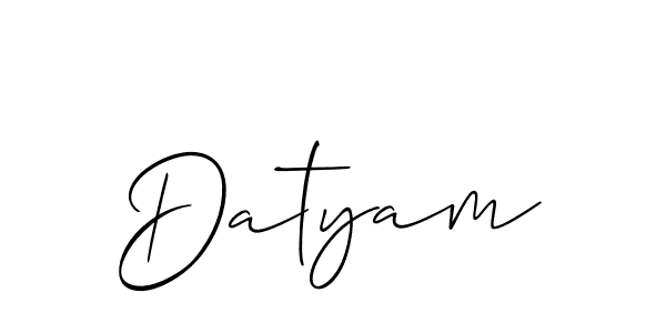 Make a short Datyam signature style. Manage your documents anywhere anytime using Allison_Script. Create and add eSignatures, submit forms, share and send files easily. Datyam signature style 2 images and pictures png