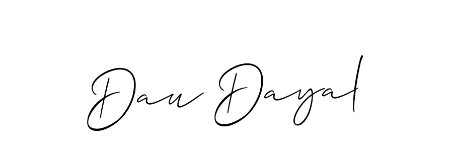 Similarly Allison_Script is the best handwritten signature design. Signature creator online .You can use it as an online autograph creator for name Dau Dayal. Dau Dayal signature style 2 images and pictures png