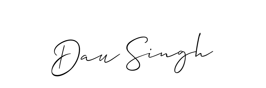 Design your own signature with our free online signature maker. With this signature software, you can create a handwritten (Allison_Script) signature for name Dau Singh. Dau Singh signature style 2 images and pictures png