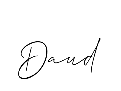 if you are searching for the best signature style for your name Daud. so please give up your signature search. here we have designed multiple signature styles  using Allison_Script. Daud signature style 2 images and pictures png