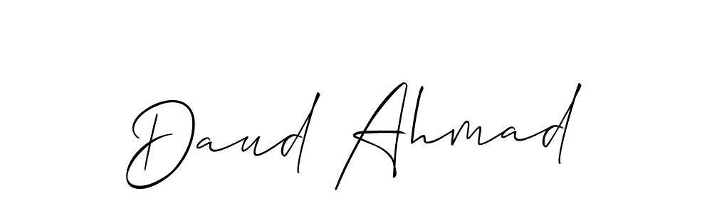 Also we have Daud Ahmad name is the best signature style. Create professional handwritten signature collection using Allison_Script autograph style. Daud Ahmad signature style 2 images and pictures png