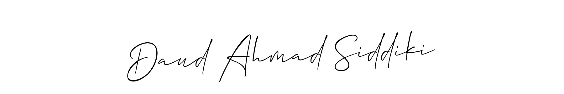 You should practise on your own different ways (Allison_Script) to write your name (Daud Ahmad Siddiki) in signature. don't let someone else do it for you. Daud Ahmad Siddiki signature style 2 images and pictures png