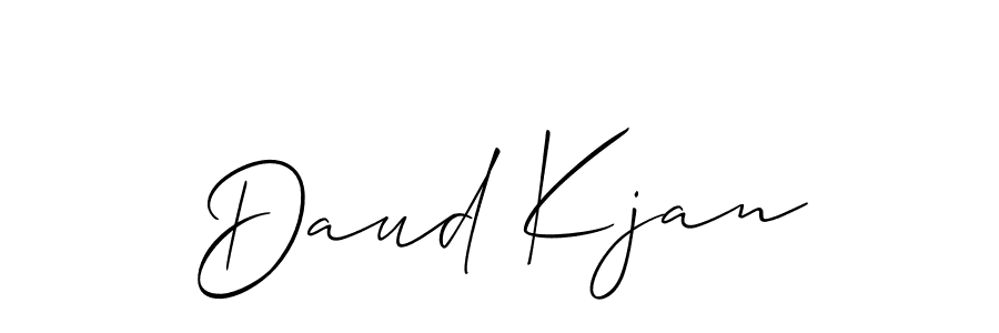 if you are searching for the best signature style for your name Daud Kjan. so please give up your signature search. here we have designed multiple signature styles  using Allison_Script. Daud Kjan signature style 2 images and pictures png