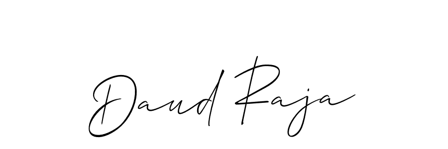 The best way (Allison_Script) to make a short signature is to pick only two or three words in your name. The name Daud Raja include a total of six letters. For converting this name. Daud Raja signature style 2 images and pictures png