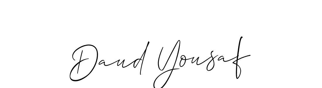 Design your own signature with our free online signature maker. With this signature software, you can create a handwritten (Allison_Script) signature for name Daud Yousaf. Daud Yousaf signature style 2 images and pictures png