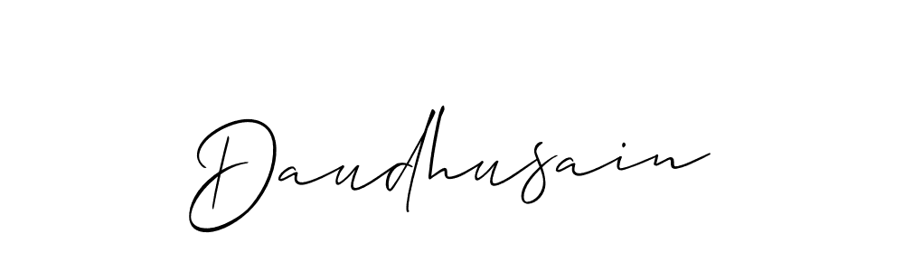 How to make Daudhusain signature? Allison_Script is a professional autograph style. Create handwritten signature for Daudhusain name. Daudhusain signature style 2 images and pictures png