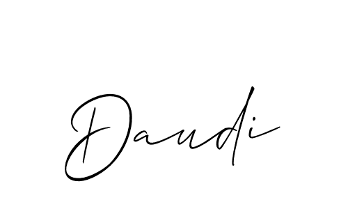 How to make Daudi signature? Allison_Script is a professional autograph style. Create handwritten signature for Daudi name. Daudi signature style 2 images and pictures png