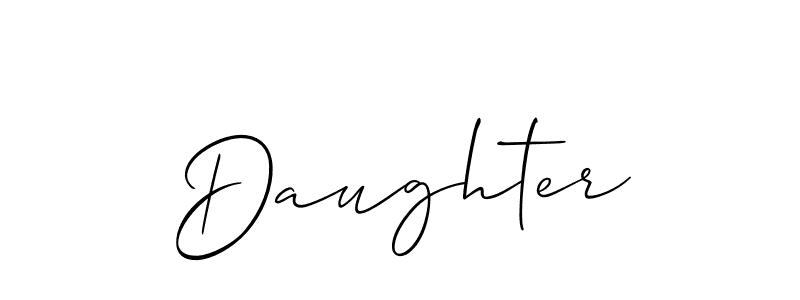 It looks lik you need a new signature style for name Daughter. Design unique handwritten (Allison_Script) signature with our free signature maker in just a few clicks. Daughter signature style 2 images and pictures png