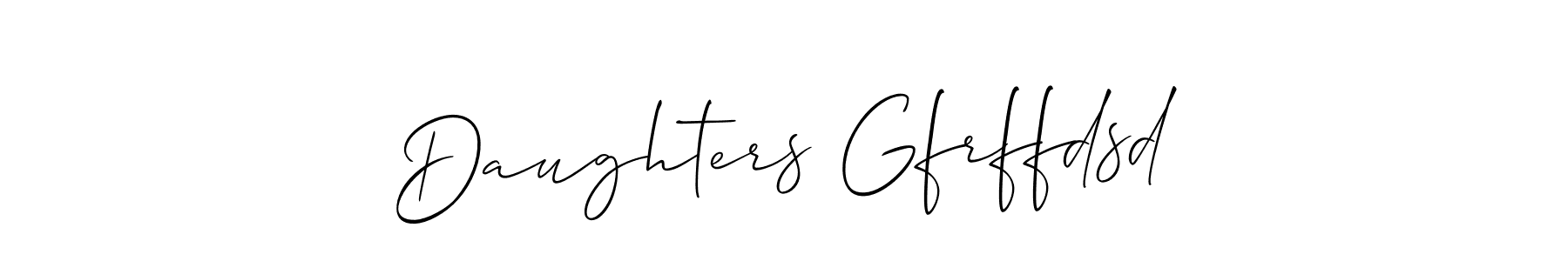 You can use this online signature creator to create a handwritten signature for the name Daughters Gfrffdsd. This is the best online autograph maker. Daughters Gfrffdsd signature style 2 images and pictures png