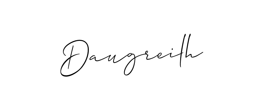 How to make Daugreilh signature? Allison_Script is a professional autograph style. Create handwritten signature for Daugreilh name. Daugreilh signature style 2 images and pictures png