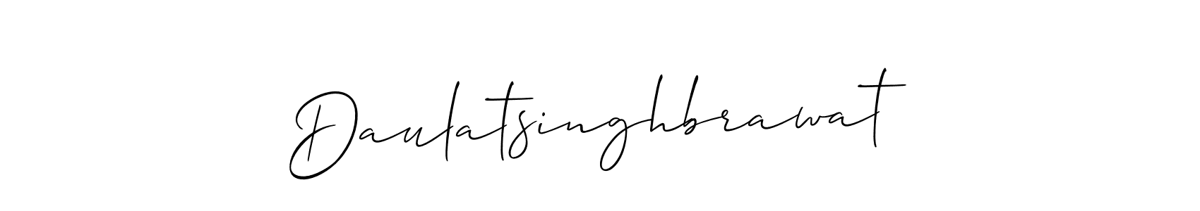 How to make Daulatsinghbrawat name signature. Use Allison_Script style for creating short signs online. This is the latest handwritten sign. Daulatsinghbrawat signature style 2 images and pictures png