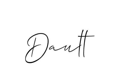 It looks lik you need a new signature style for name Dault. Design unique handwritten (Allison_Script) signature with our free signature maker in just a few clicks. Dault signature style 2 images and pictures png