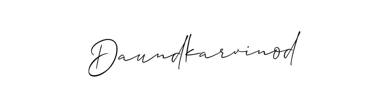 Daundkarvinod stylish signature style. Best Handwritten Sign (Allison_Script) for my name. Handwritten Signature Collection Ideas for my name Daundkarvinod. Daundkarvinod signature style 2 images and pictures png