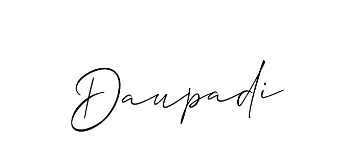 How to Draw Daupadi signature style? Allison_Script is a latest design signature styles for name Daupadi. Daupadi signature style 2 images and pictures png