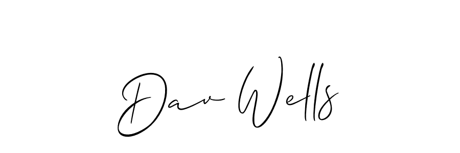 Make a beautiful signature design for name Dav Wells. With this signature (Allison_Script) style, you can create a handwritten signature for free. Dav Wells signature style 2 images and pictures png