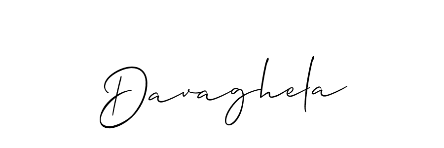 How to make Davaghela signature? Allison_Script is a professional autograph style. Create handwritten signature for Davaghela name. Davaghela signature style 2 images and pictures png