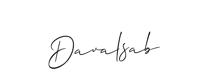 Also we have Davalsab name is the best signature style. Create professional handwritten signature collection using Allison_Script autograph style. Davalsab signature style 2 images and pictures png