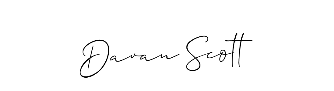 How to Draw Davan Scott signature style? Allison_Script is a latest design signature styles for name Davan Scott. Davan Scott signature style 2 images and pictures png