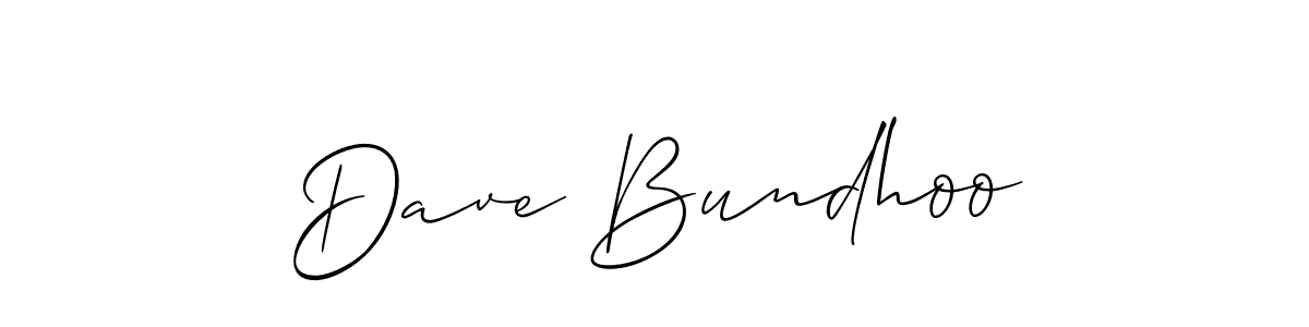 Dave Bundhoo stylish signature style. Best Handwritten Sign (Allison_Script) for my name. Handwritten Signature Collection Ideas for my name Dave Bundhoo. Dave Bundhoo signature style 2 images and pictures png