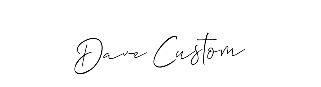 Make a beautiful signature design for name Dave Custom. With this signature (Allison_Script) style, you can create a handwritten signature for free. Dave Custom signature style 2 images and pictures png