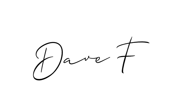 This is the best signature style for the Dave F name. Also you like these signature font (Allison_Script). Mix name signature. Dave F signature style 2 images and pictures png