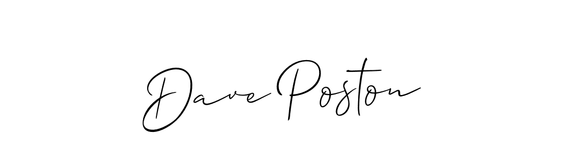 Create a beautiful signature design for name Dave Poston. With this signature (Allison_Script) fonts, you can make a handwritten signature for free. Dave Poston signature style 2 images and pictures png