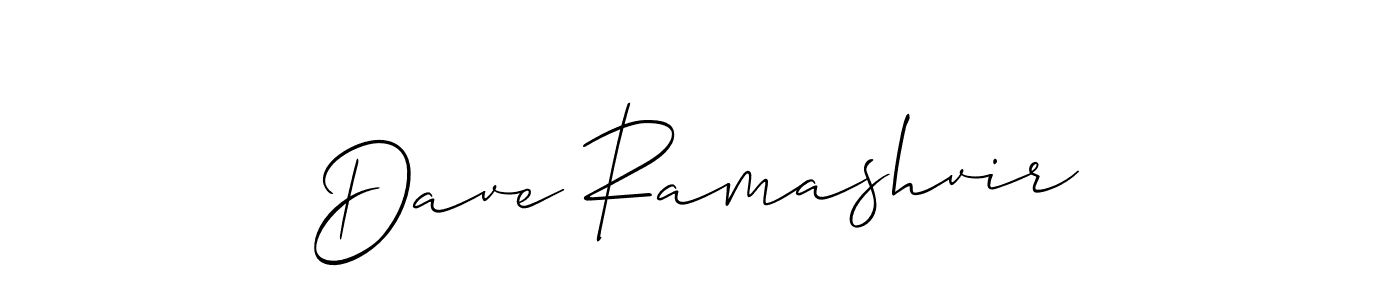 Also we have Dave Ramashvir name is the best signature style. Create professional handwritten signature collection using Allison_Script autograph style. Dave Ramashvir signature style 2 images and pictures png