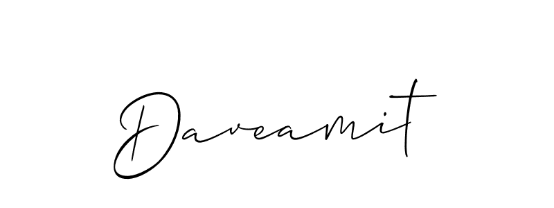 Design your own signature with our free online signature maker. With this signature software, you can create a handwritten (Allison_Script) signature for name Daveamit. Daveamit signature style 2 images and pictures png