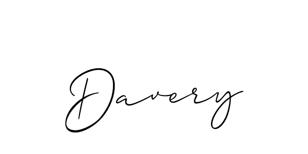 Davery stylish signature style. Best Handwritten Sign (Allison_Script) for my name. Handwritten Signature Collection Ideas for my name Davery. Davery signature style 2 images and pictures png