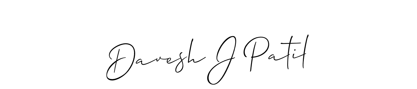 Also You can easily find your signature by using the search form. We will create Davesh J Patil name handwritten signature images for you free of cost using Allison_Script sign style. Davesh J Patil signature style 2 images and pictures png