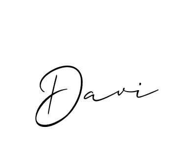 Design your own signature with our free online signature maker. With this signature software, you can create a handwritten (Allison_Script) signature for name Davi. Davi signature style 2 images and pictures png