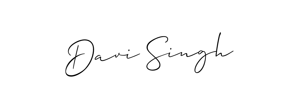 Make a beautiful signature design for name Davi Singh. With this signature (Allison_Script) style, you can create a handwritten signature for free. Davi Singh signature style 2 images and pictures png