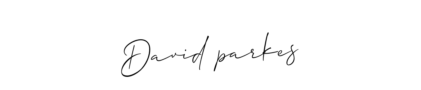 Use a signature maker to create a handwritten signature online. With this signature software, you can design (Allison_Script) your own signature for name David parkes. David parkes signature style 2 images and pictures png