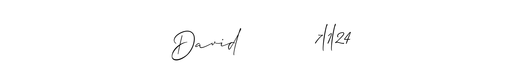The best way (Allison_Script) to make a short signature is to pick only two or three words in your name. The name David           7l1l24 include a total of six letters. For converting this name. David           7l1l24 signature style 2 images and pictures png