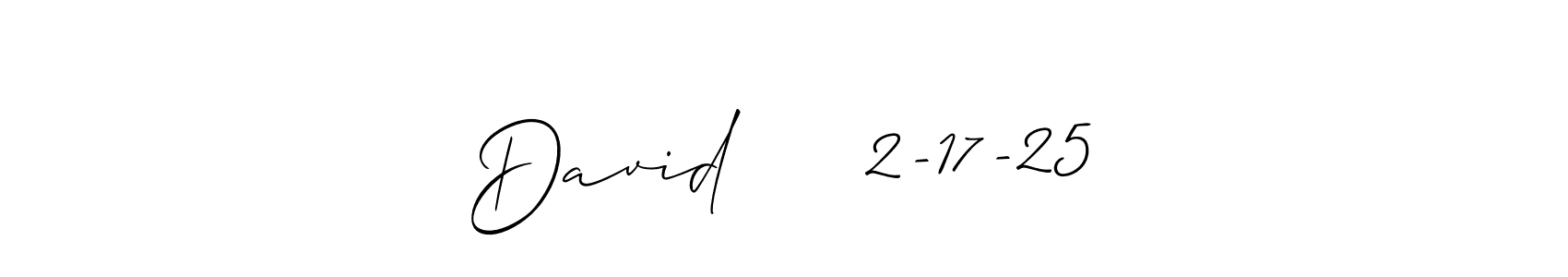 Make a beautiful signature design for name David     2-17-25. Use this online signature maker to create a handwritten signature for free. David     2-17-25 signature style 2 images and pictures png