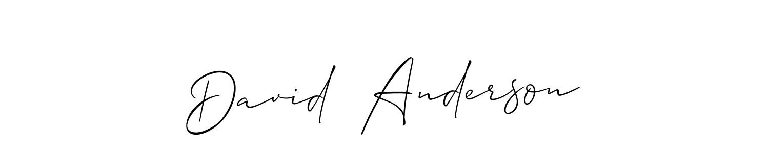 Make a beautiful signature design for name David  Anderson. With this signature (Allison_Script) style, you can create a handwritten signature for free. David  Anderson signature style 2 images and pictures png