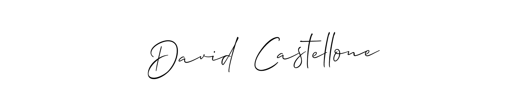It looks lik you need a new signature style for name David  Castellone. Design unique handwritten (Allison_Script) signature with our free signature maker in just a few clicks. David  Castellone signature style 2 images and pictures png