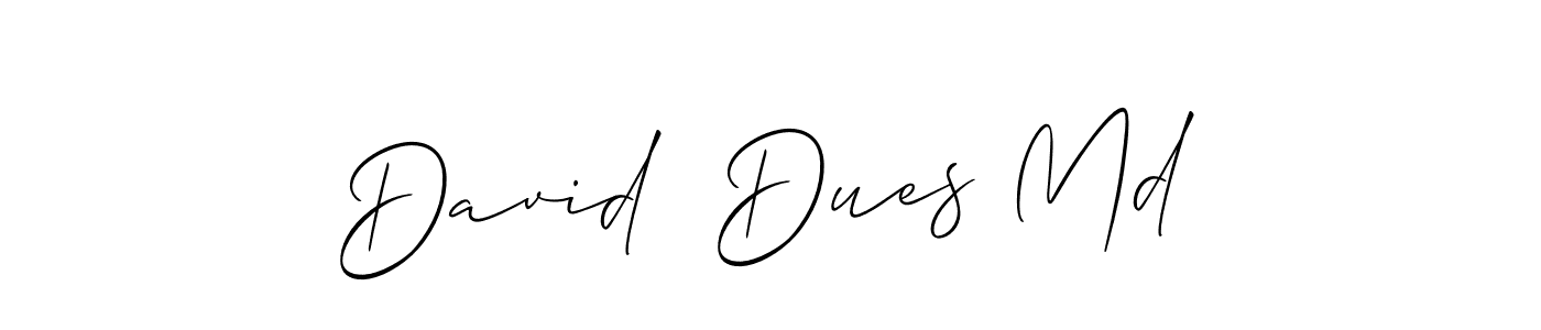 Use a signature maker to create a handwritten signature online. With this signature software, you can design (Allison_Script) your own signature for name David  Dues Md. David  Dues Md signature style 2 images and pictures png