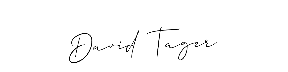 Similarly Allison_Script is the best handwritten signature design. Signature creator online .You can use it as an online autograph creator for name David  Tager. David  Tager signature style 2 images and pictures png