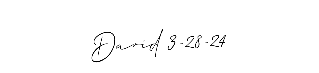 Design your own signature with our free online signature maker. With this signature software, you can create a handwritten (Allison_Script) signature for name David 3-28-24. David 3-28-24 signature style 2 images and pictures png