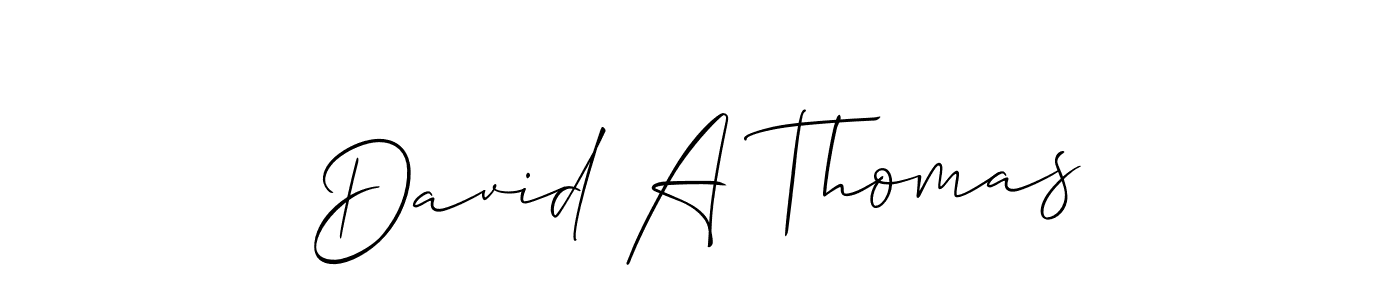 Make a beautiful signature design for name David A Thomas. With this signature (Allison_Script) style, you can create a handwritten signature for free. David A Thomas signature style 2 images and pictures png