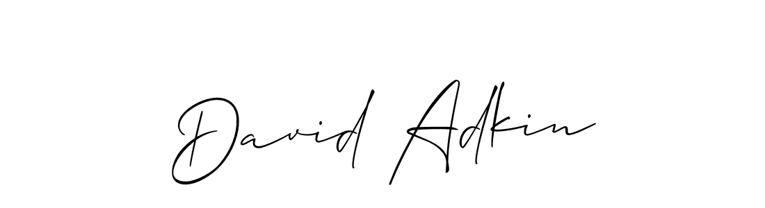 Make a short David Adkin signature style. Manage your documents anywhere anytime using Allison_Script. Create and add eSignatures, submit forms, share and send files easily. David Adkin signature style 2 images and pictures png