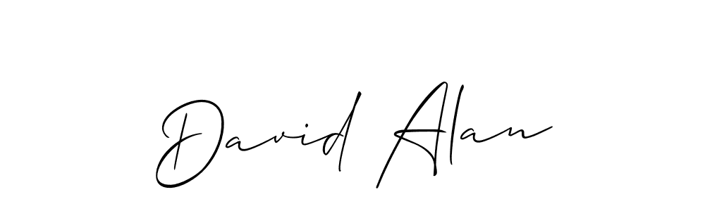 Also You can easily find your signature by using the search form. We will create David Alan name handwritten signature images for you free of cost using Allison_Script sign style. David Alan signature style 2 images and pictures png