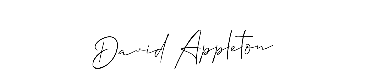 The best way (Allison_Script) to make a short signature is to pick only two or three words in your name. The name David Appleton include a total of six letters. For converting this name. David Appleton signature style 2 images and pictures png