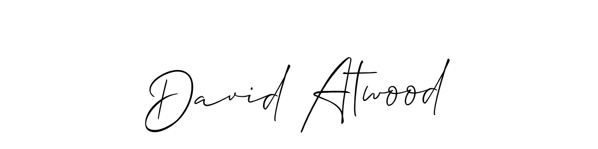 The best way (Allison_Script) to make a short signature is to pick only two or three words in your name. The name David Atwood include a total of six letters. For converting this name. David Atwood signature style 2 images and pictures png