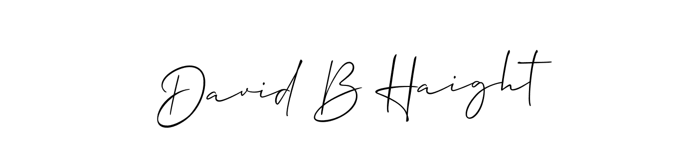 David B Haight stylish signature style. Best Handwritten Sign (Allison_Script) for my name. Handwritten Signature Collection Ideas for my name David B Haight. David B Haight signature style 2 images and pictures png