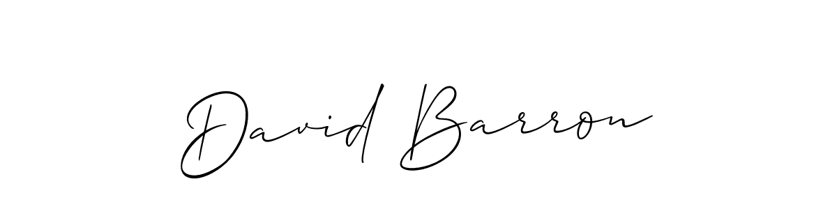 The best way (Allison_Script) to make a short signature is to pick only two or three words in your name. The name David Barron include a total of six letters. For converting this name. David Barron signature style 2 images and pictures png