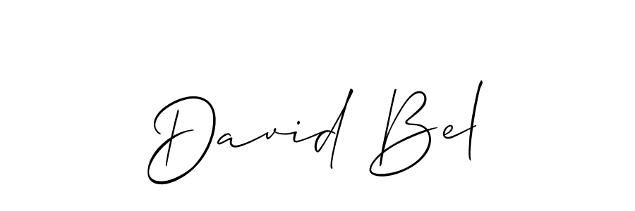 How to make David Bel signature? Allison_Script is a professional autograph style. Create handwritten signature for David Bel name. David Bel signature style 2 images and pictures png