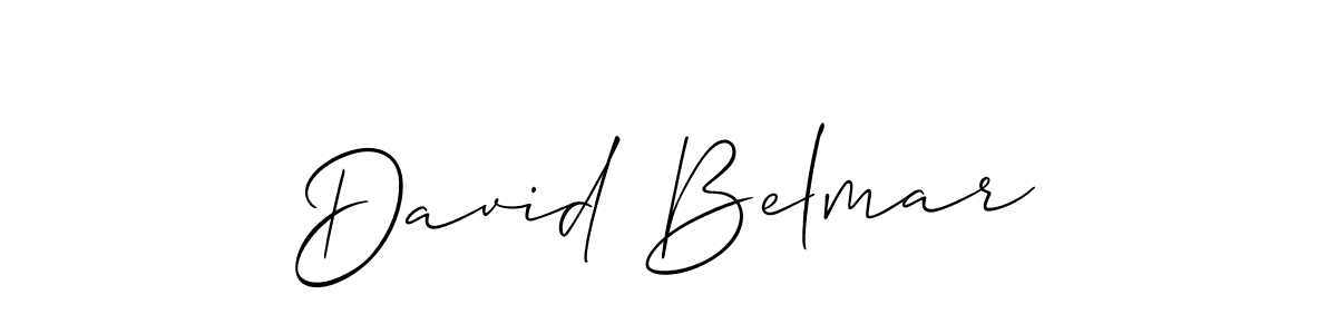 Design your own signature with our free online signature maker. With this signature software, you can create a handwritten (Allison_Script) signature for name David Belmar. David Belmar signature style 2 images and pictures png